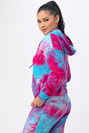 Tie Dye Pullover Hoodie and Jogger Set