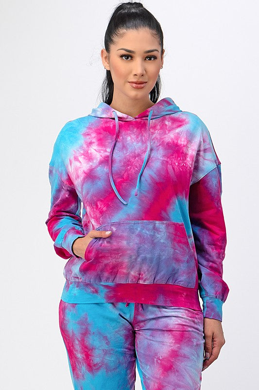 Tie Dye Pullover Hoodie and Jogger Set