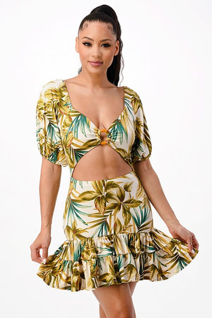Tropical Sweetheart Mini Dress