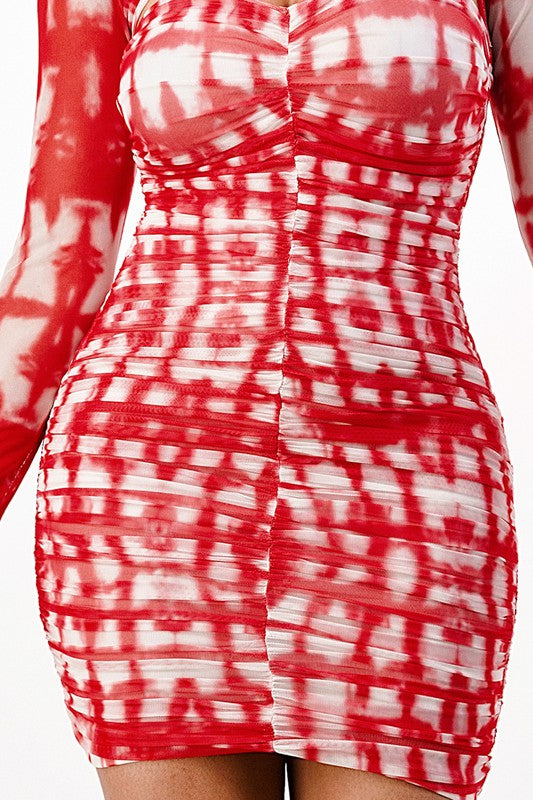 Tie Dye Bodycon Mini Dress