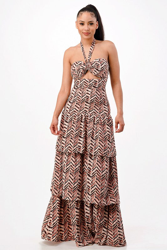 Tribal Tiered Maxi Dress